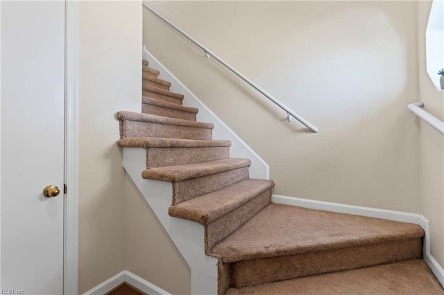 3853 Lasalle Dr Unit 110, Virginia Beach, VA 23453 - stairway with baseboards and carpet floors