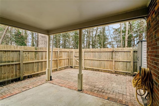 view of patio / terrace with a fenced backyard