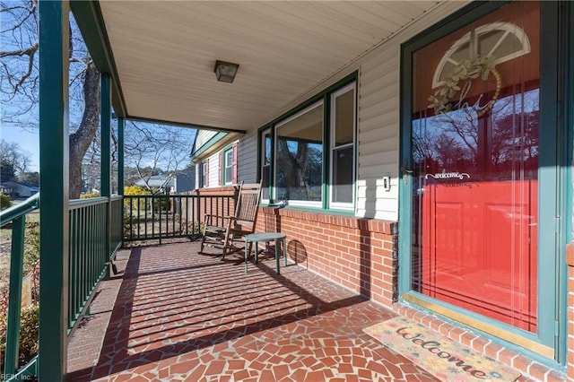 view of patio / terrace with a porch