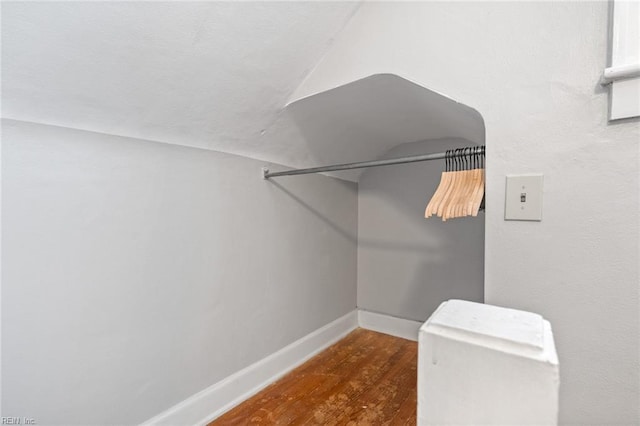 spacious closet featuring wood finished floors