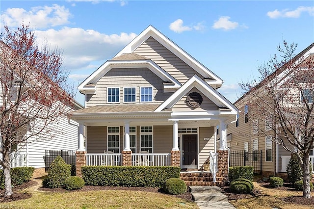 craftsman-style home featuring a porch