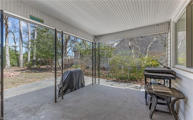 view of sunroom