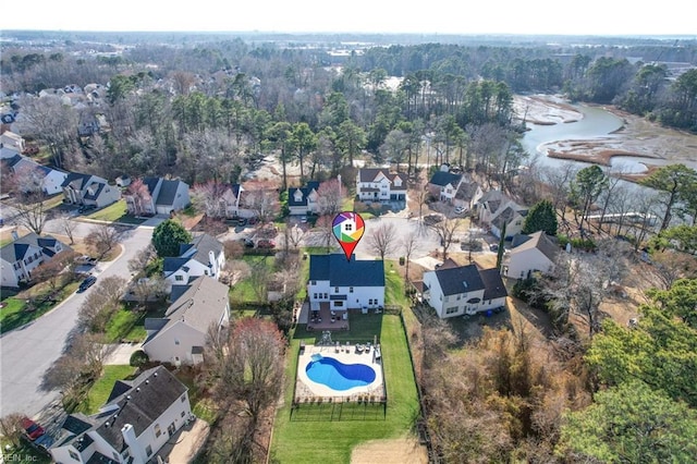 birds eye view of property featuring a residential view