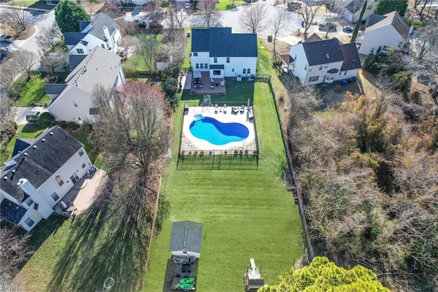 bird's eye view featuring a residential view