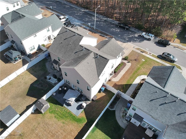 aerial view with a residential view