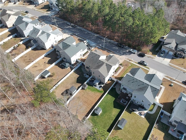 bird's eye view with a residential view