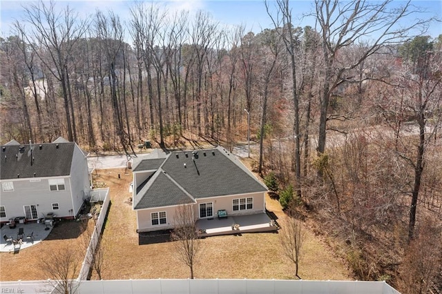 aerial view with a view of trees