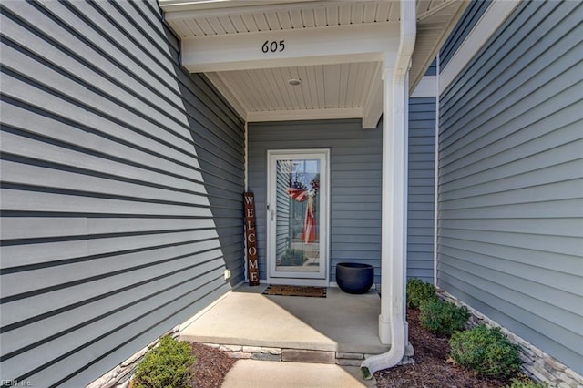 view of doorway to property