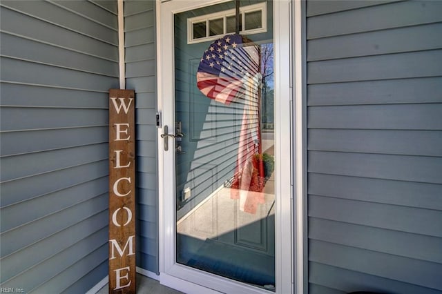 view of doorway to property