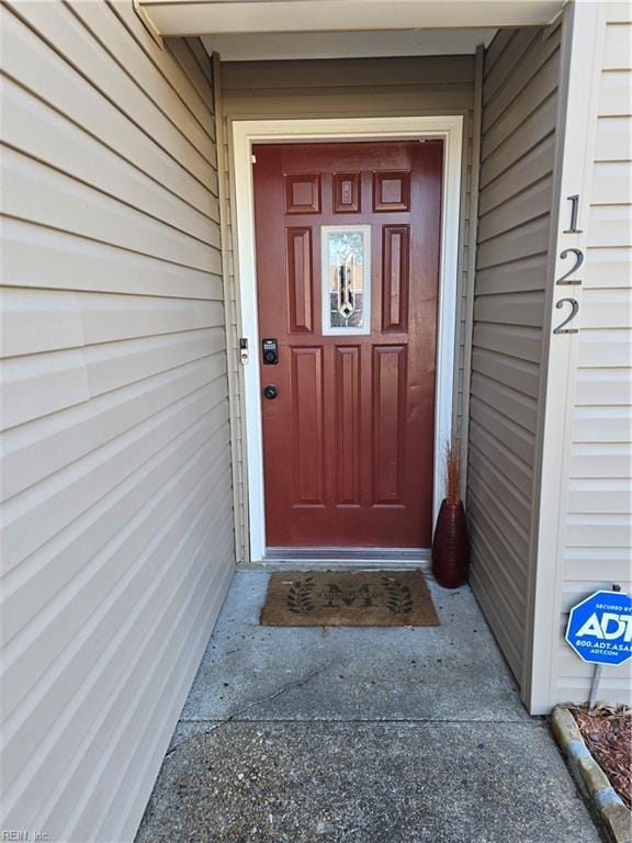 view of doorway to property