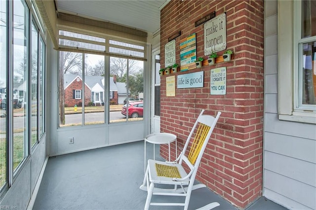 view of sunroom