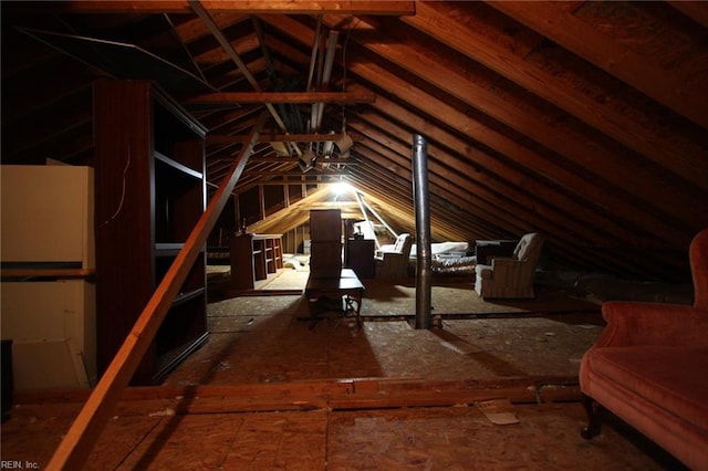 view of attic