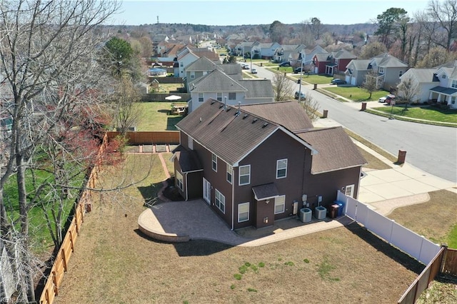 drone / aerial view with a residential view