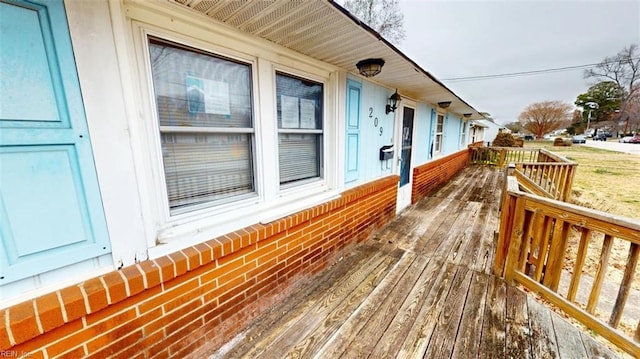 view of wooden terrace