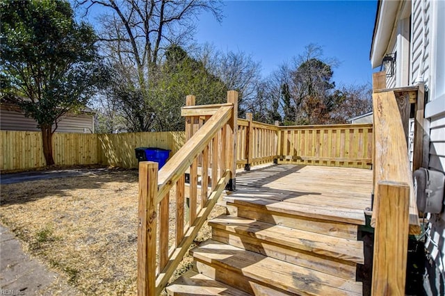 wooden deck with fence