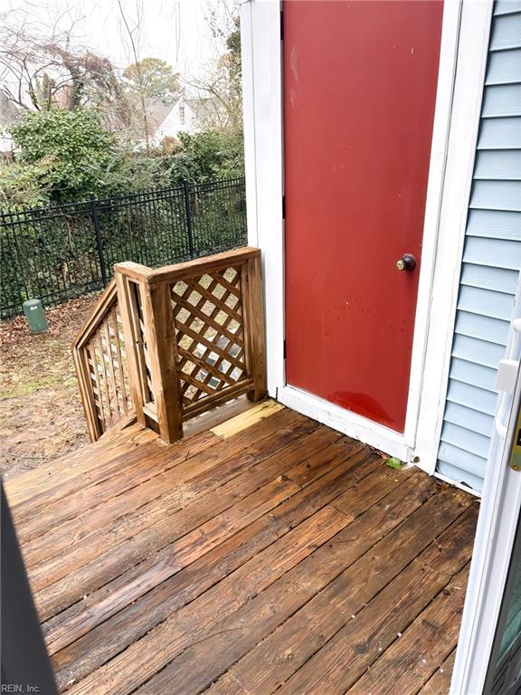 wooden deck with fence