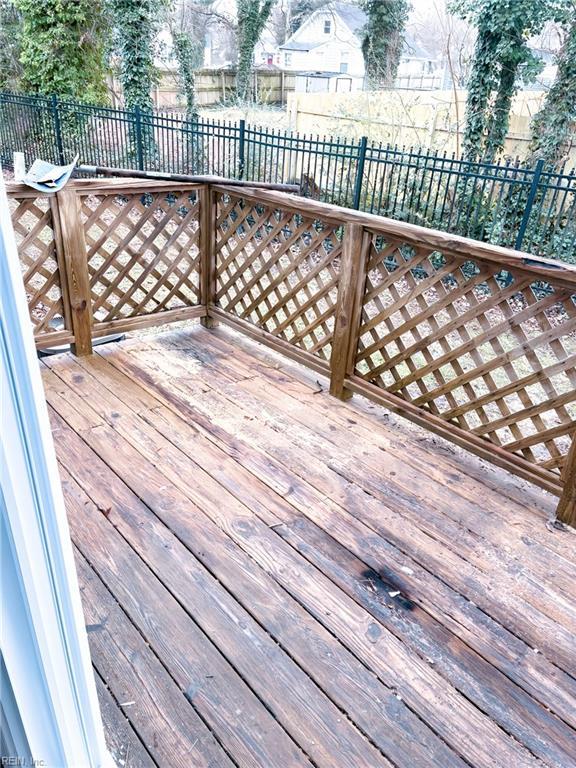 wooden terrace with fence