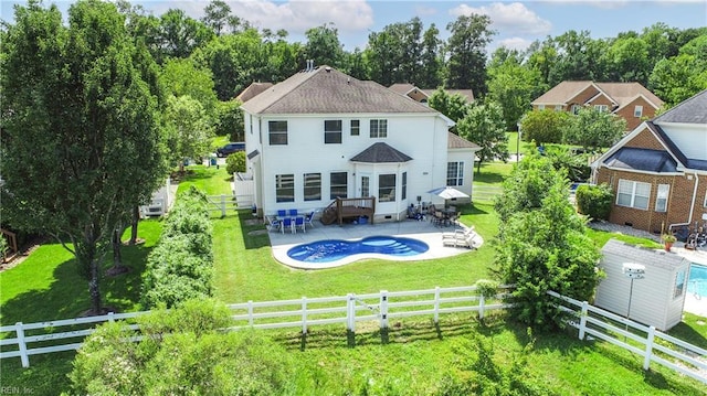 2564 Springhaven Dr, Virginia Beach, VA 23456 - rear view of property with a patio area, outdoor dining space, and view of wooded area