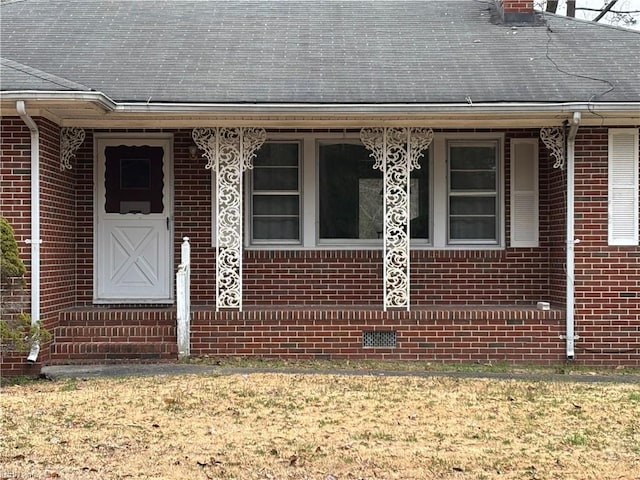 412 Crescent Dr, Franklin, VA 23851 - entrance to property with brick siding and a shingled roof