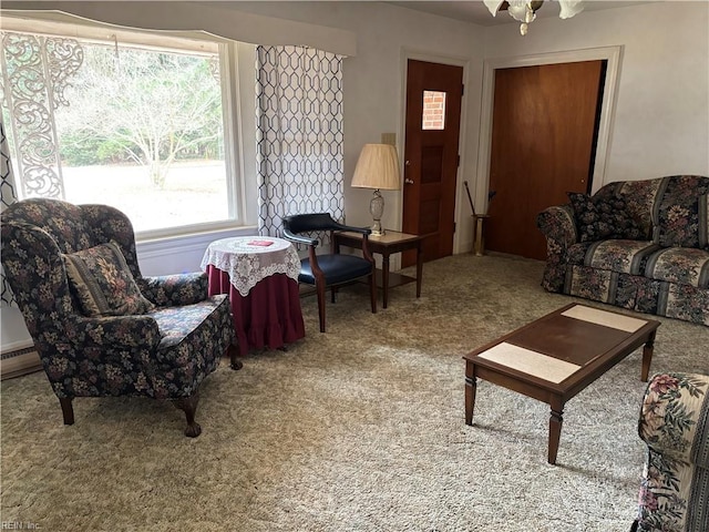 view of carpeted living room