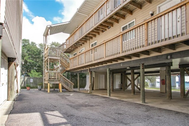 exterior space featuring stairs