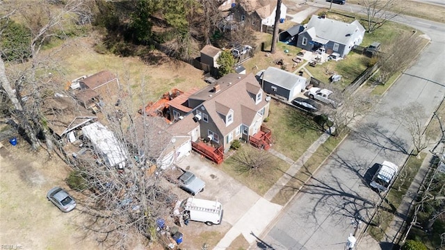 bird's eye view featuring a residential view