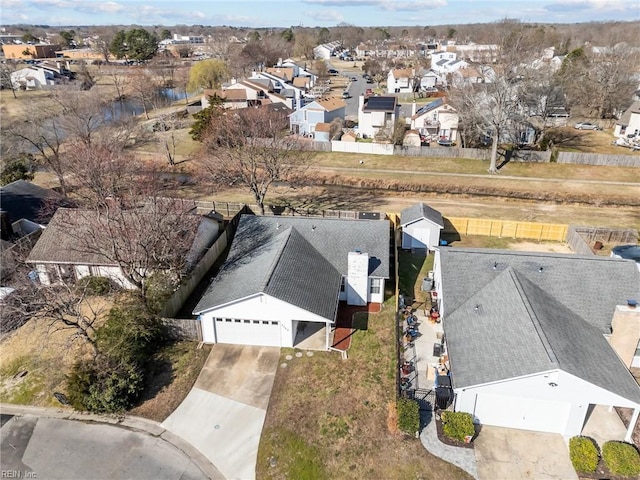 bird's eye view featuring a residential view