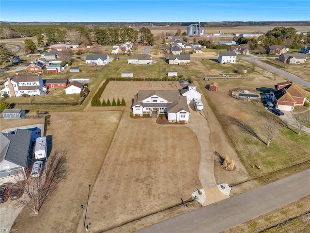 bird's eye view with a residential view