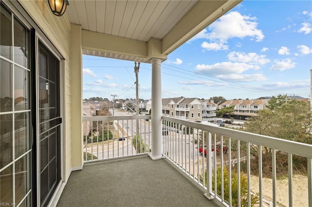 balcony with a residential view