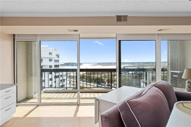 interior space featuring visible vents and a wealth of natural light