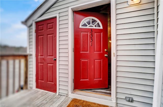 view of doorway to property