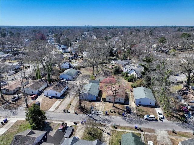 bird's eye view with a residential view