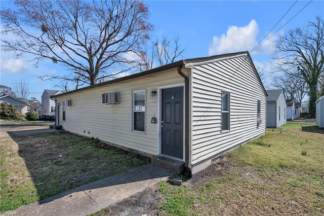 exterior space with a front yard