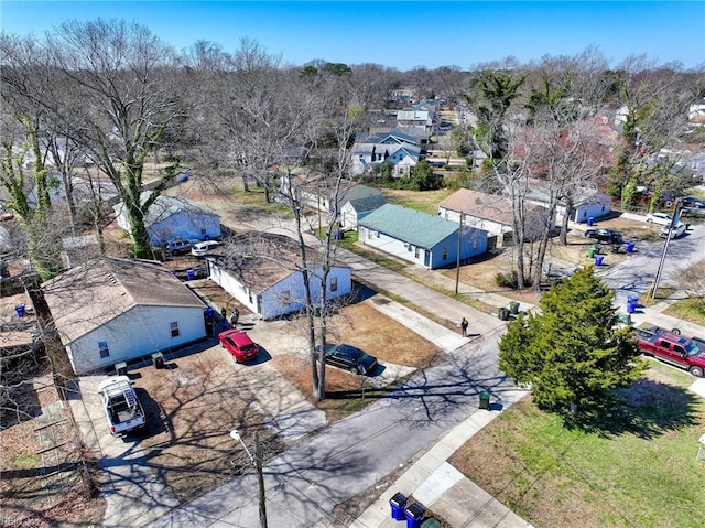 aerial view with a residential view