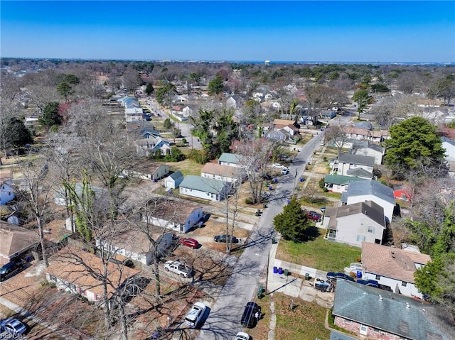 aerial view with a residential view