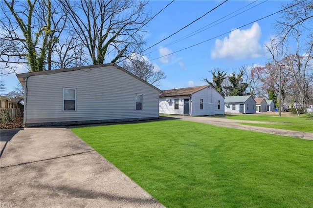 exterior space with a front lawn