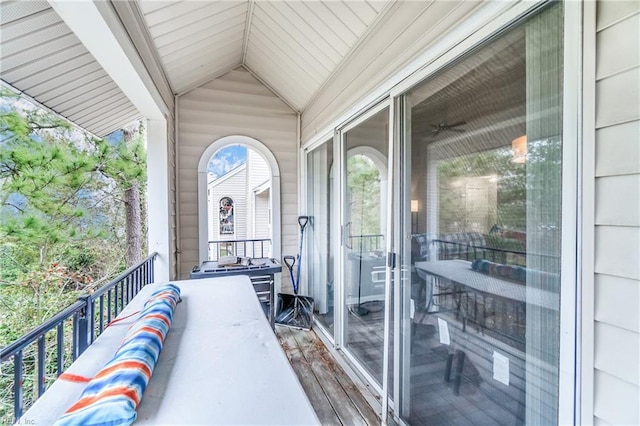 balcony featuring an outdoor living space