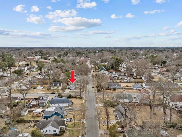 bird's eye view featuring a residential view