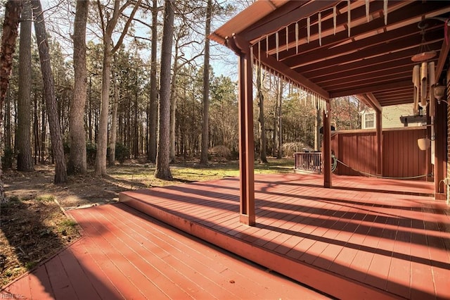 view of wooden deck