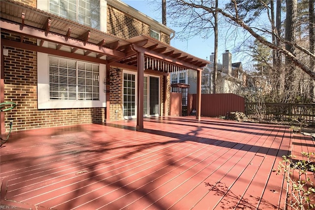 view of wooden terrace