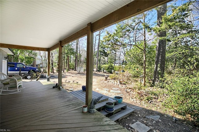 view of wooden terrace