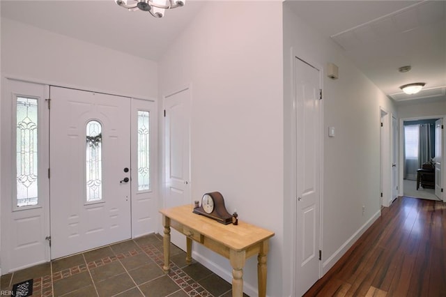 entryway with baseboards