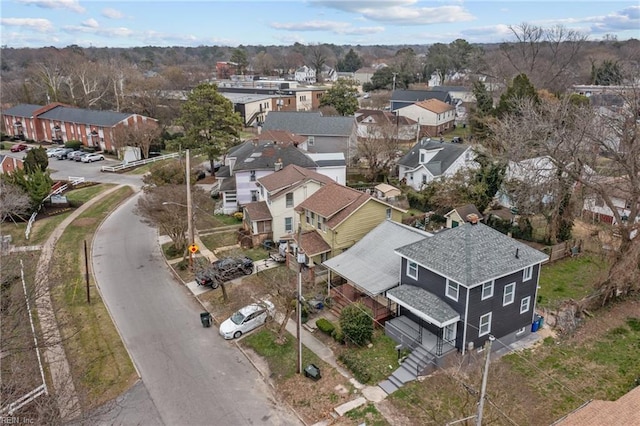 drone / aerial view with a residential view