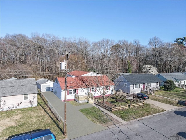 birds eye view of property featuring a residential view