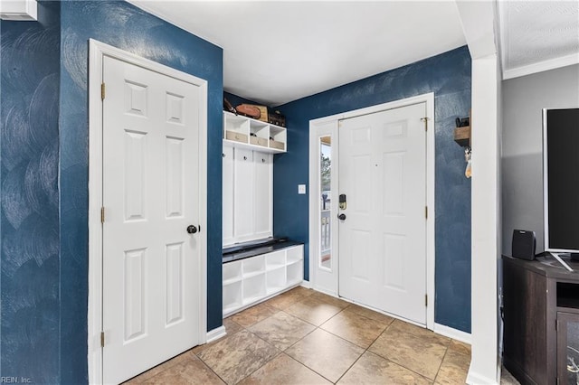 foyer with baseboards