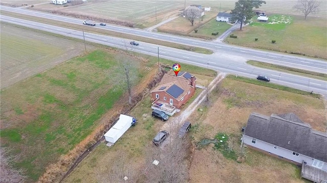 drone / aerial view featuring a rural view