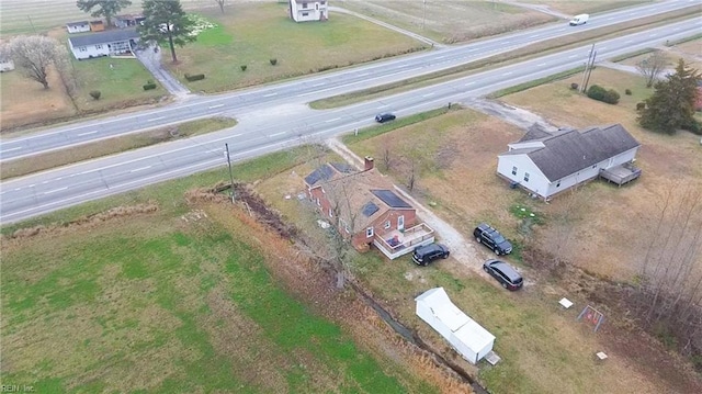 aerial view featuring a rural view