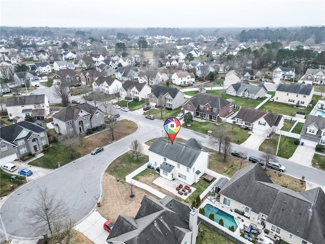 birds eye view of property featuring a residential view