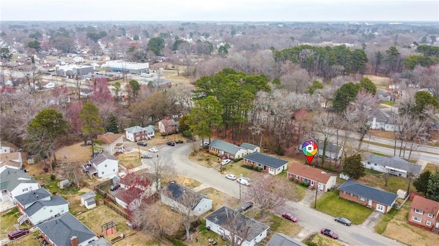 drone / aerial view with a residential view