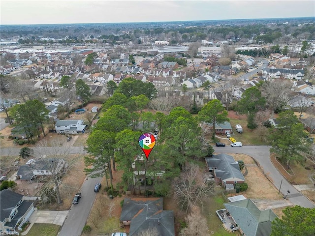 bird's eye view featuring a residential view